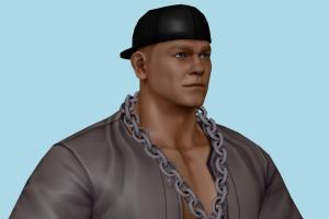 WWF John Cena King-of-Fighters, kof, wwf, wcw, man, male, people, human, xna, characters, rigged